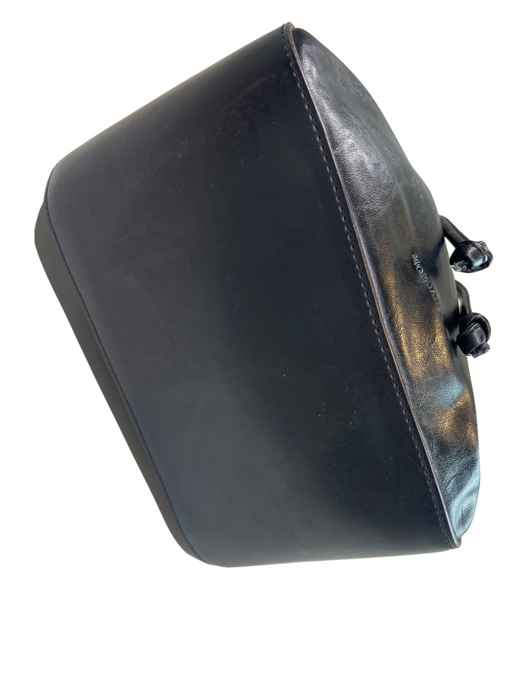 90s Mondani Black Bucket Shoulder Bag With Drawstring Closure - Picture 10 of 13